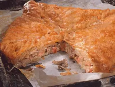Пирог с рыбой и рисом по татарски