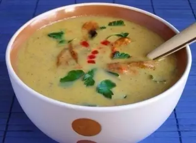 Куриный крем-суп с болгарским перцем