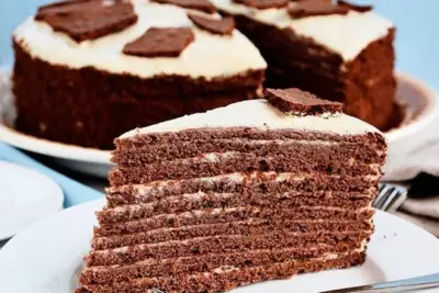 Шоколадно-медовый торт «Коровка»