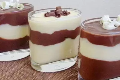 Ванильно-шоколадный пудинг на десерт