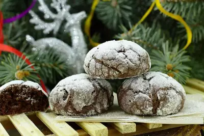 Печенье «Снежные вершины» с шоколадом