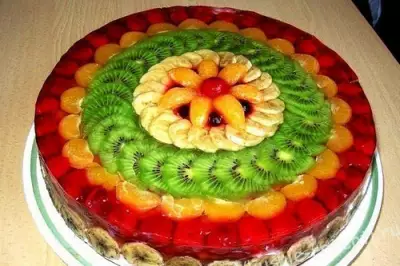 Оригинальный торт-желе с фруктами