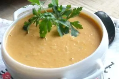 Нежный крем суп ренуар из баклажанов