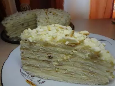 Торт домашний на сковороде с заварным кремом