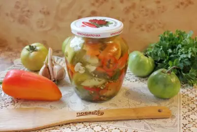 Салат из зеленых помидоров по-грузински фото