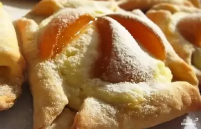 Творожное тесто с абрикосами
