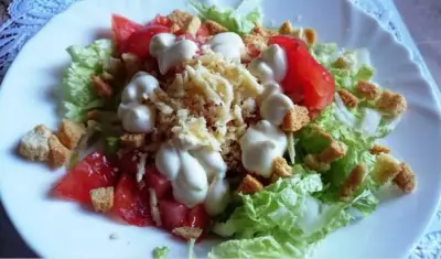 Вегетарианский салат "Цезарь"