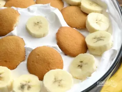 Ванильный пудинг с бананом