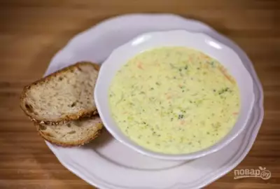 Чеддерский крем-суп с брокколи