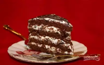 Рождественский торт с черносливом фото