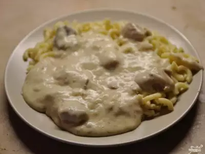 Мясо кусочками на сковороде