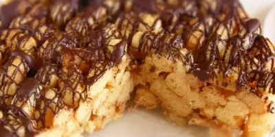 Торт из кукурузных палочек со сгущенкой, пошаговый рецепт с фото на ккал