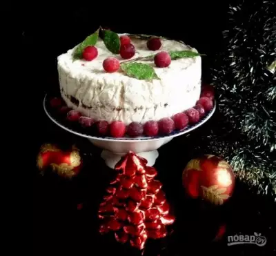Рождественский торт из сухофруктов фото