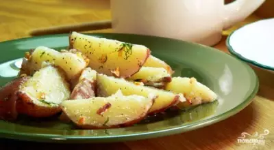 Картошка с чесноком и укропом