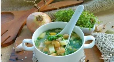 Куриный суп с фасолью консервированной