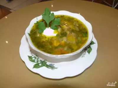 Суп с гречкой и солеными огурцами
