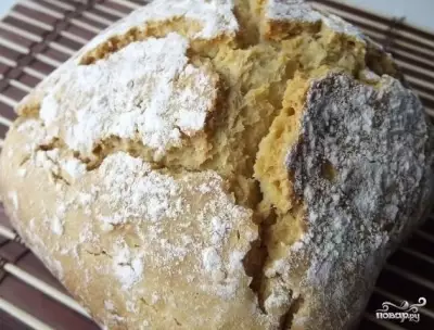 Бездрожжевой хлеб в хлебопечке простой