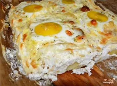 Картофельная запеканка с яйцом