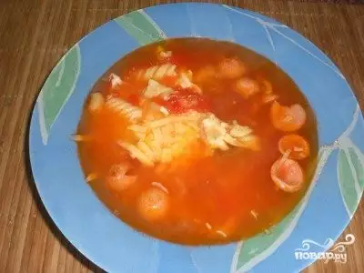 Итальянский суп с сосиской фото
