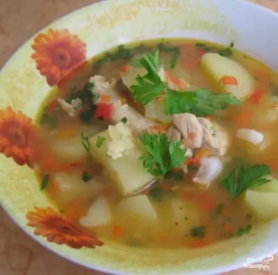 Куриный суп с болгарским перцем