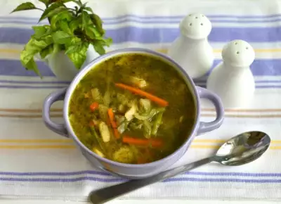Суп с сельдереем и кабачком «Вести с полей»