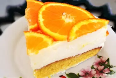 Торт с апельсинами и йогуртом