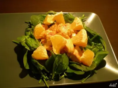 Салат с курицей и апельсинами