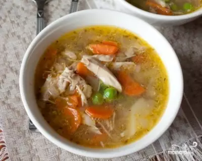 Суп с мясом и картошкой