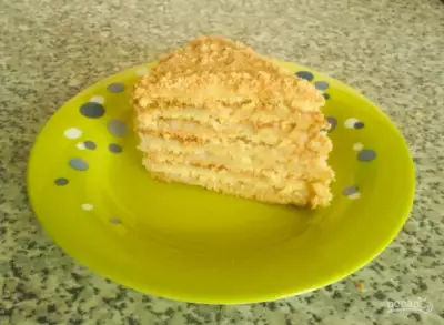 Песочный торт с заварным кремом