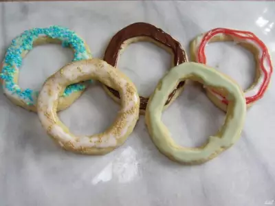 Печенье олимпийские кольца