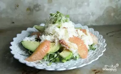 Салат крабовый с апельсинами фото