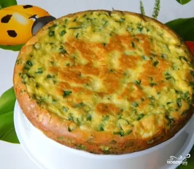 Пирог с зеленым луком на кефире