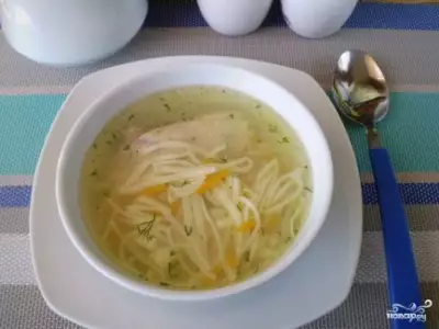 Суп из домашней лапши