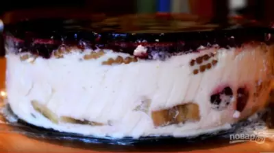 Торт-десерт творожный с желе фото