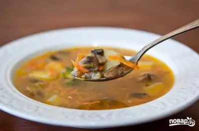 Суп грибной с шампиньонами