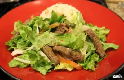 Салат с мясом вкусный фото