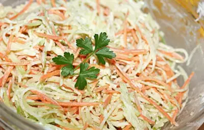 Салат из зеленой редьки с морковью фото