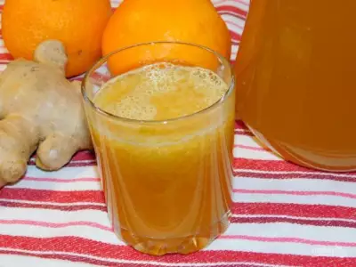 Бодрящий имбирный напиток с апельсинами