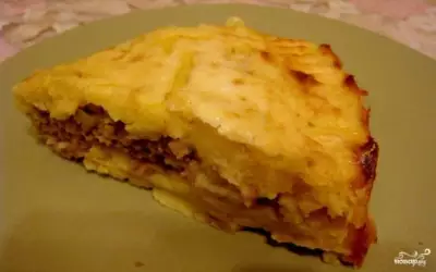Картошка со свининой и сыром в духовке
