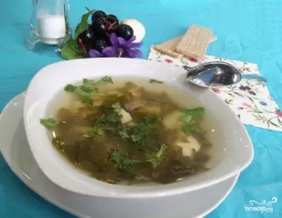 Суп из щавеля с рисом