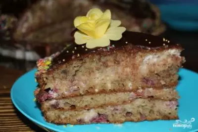 Торт "Трухлявый пень" с вареньем фото