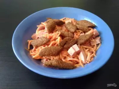 Салат "Сытный" с корейской морковью