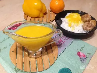 Апельсиновый соус с болгарским перцем