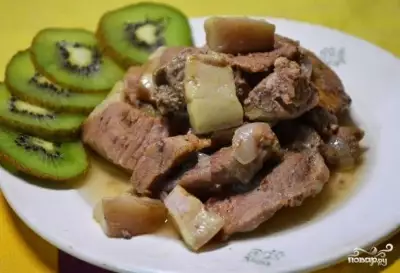 Тушеное мясо в мультиварке "Панасоник"