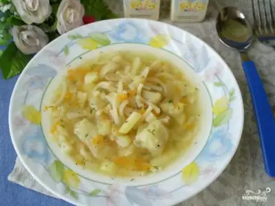 Рыбный суп с вермишелью