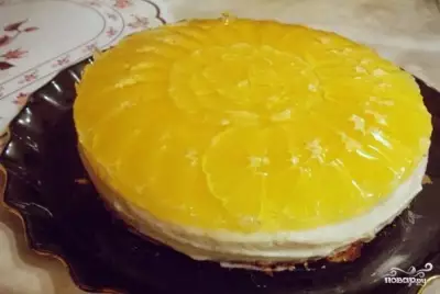 Апельсиновое желе для торта