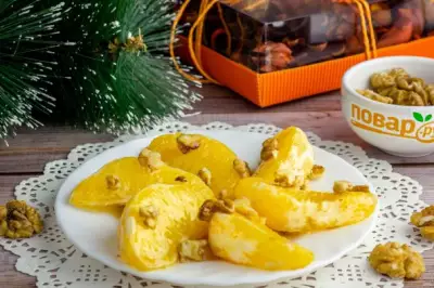 Апельсин в духовке с медом и корицей фото