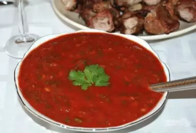 Соус из томатной пасты к шашлыку