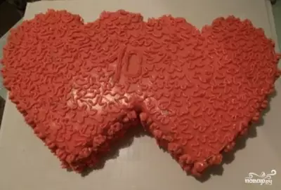 Торт "Два сердца"