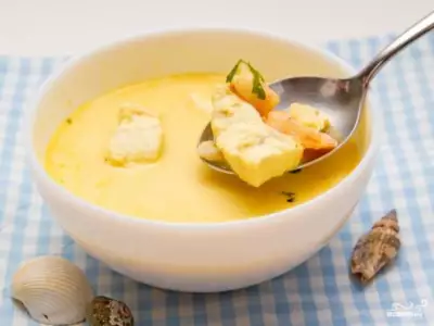 Сливочный суп с семгой